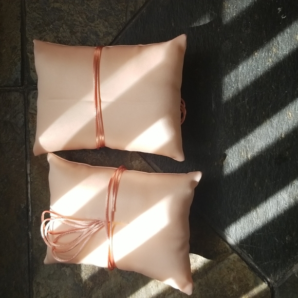 Set of 12 Wedding Ring Pillows Peach New Baby Shower Favors - Picture 4 of 4